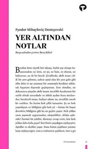 Yer Altından Notlar - 1