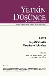 Yetkin Düşünce Sayı 15 - Sosyal Eşitsizlik - Varsıllık ve Yoksulluk - 1