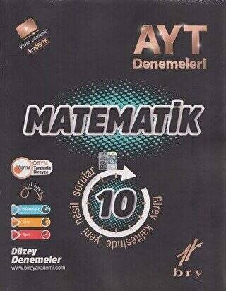 YKS AYT Matematik 10`lu Deneme Video Çözümlü Birey Yayınları - 1