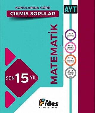 YKS AYT Matematik Son 15 Yıl Konularına Göre Çıkmış Sorular Soru Bankası - 1