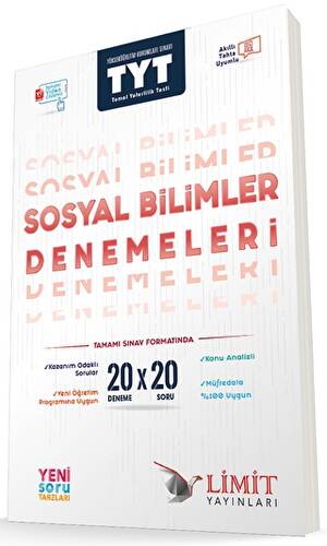 YKS TYT Sosyal Bilimler 20x20 Deneme Sınavları - 1