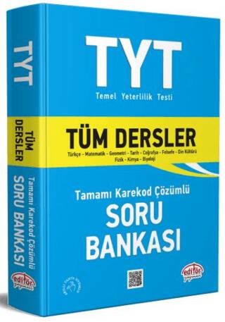 TYT Tüm Dersler Soru Bankası Tamamı Karekod Çözümlü - 1