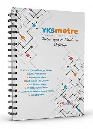 YKSMETRE Motivasyon ve Planlama Defteri - Günlük ve Haftalık Planlayıcı - 1