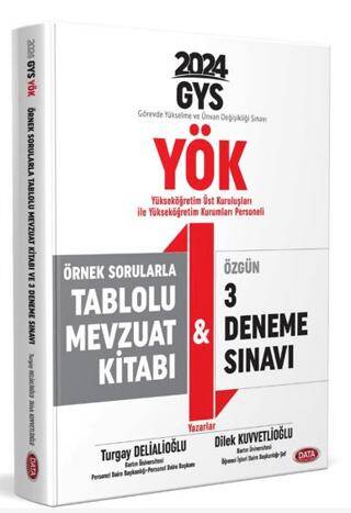 YÖK Üst Kuruluşları ile YÖK Personeli GYS Örnek Sorular Tablolu Mevzuat Kitabı ve 3 Deneme Sınavı - 1