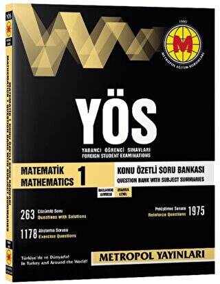 YÖS Matematik 1 Konu Özetli Soru Bankası Başlangıç Seviyesi - 1