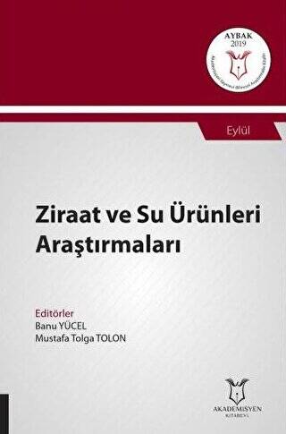 Ziraat ve Su Ürünleri Araştırmaları AYBAK 2019 Eylül - 1